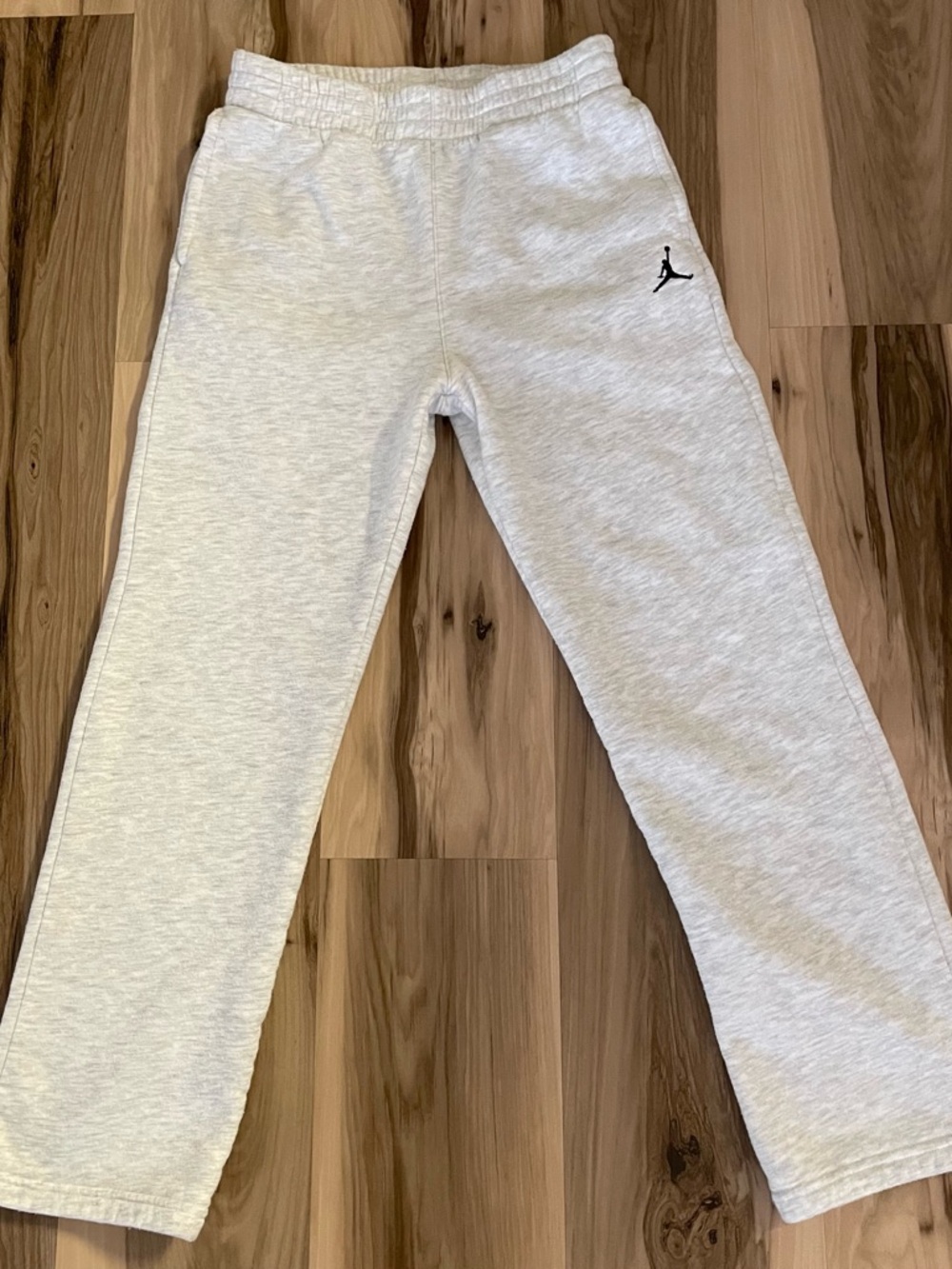 Jordan Light Heather Gray Men's Jogger Sweatpants with Black Jumpman